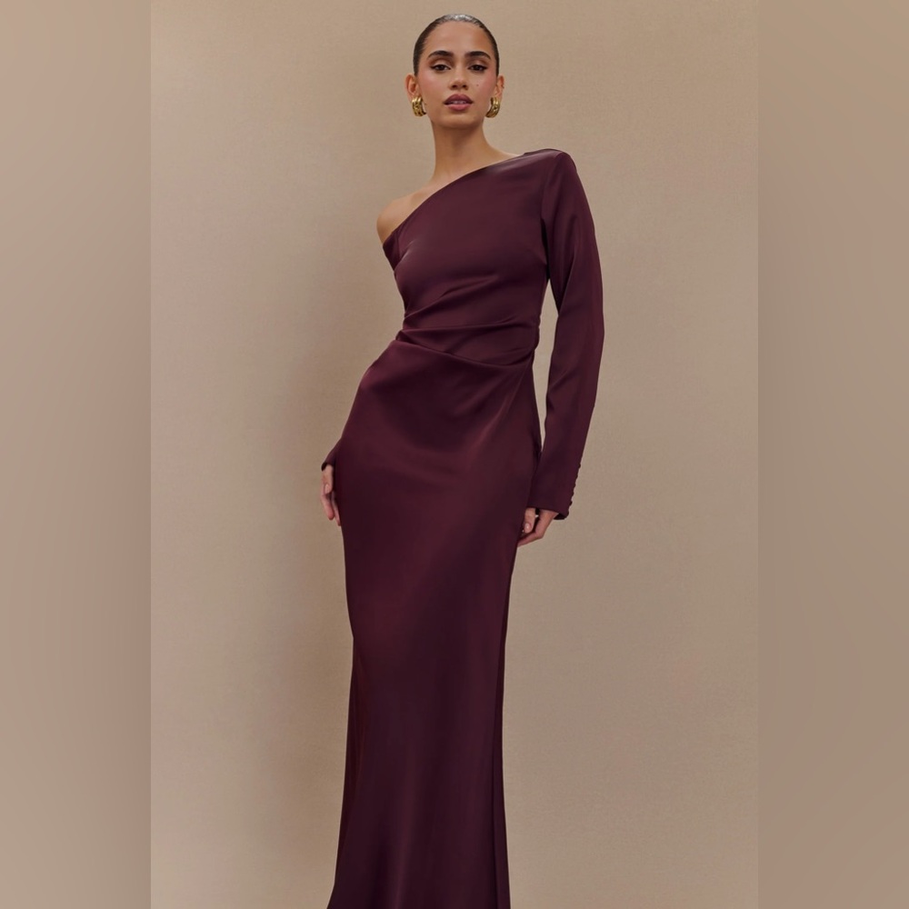 Meshki Avery Long Sleeve Maxi Dress - Plum